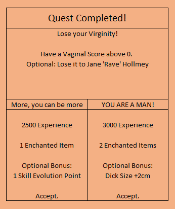 Quest Completed: Lose your Virginity!