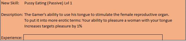 Pussy Eating (Passive) Lvl 1